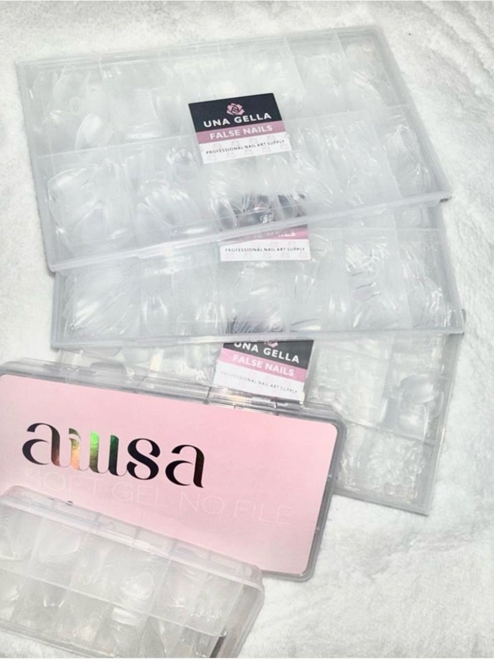 Una Gella & Aiusa Clear False Nails - Variety